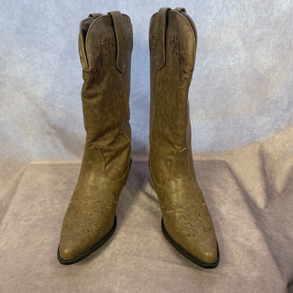ROPER Womens Brooklyn Scrolls & Vines Mid-Calf Cowgirl Boots - Picture 3 of 9